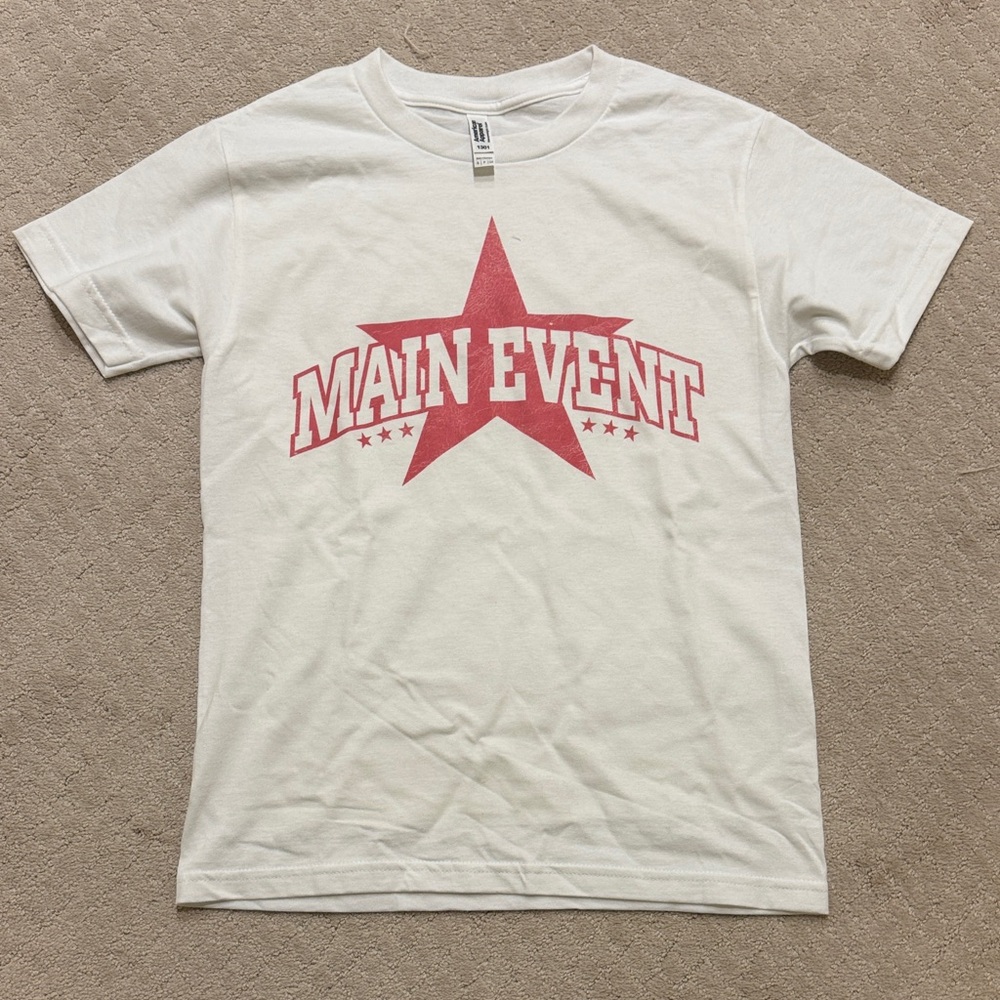 American Apparel‎ White Tee with Red Star Design